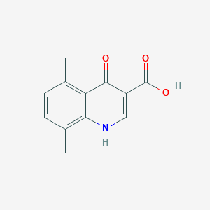 molecular formula C12H11NO3 B1273016 5,8-Dimethyl-4-hydroxyquinoline-3-carboxylic acid CAS No. 303010-02-8