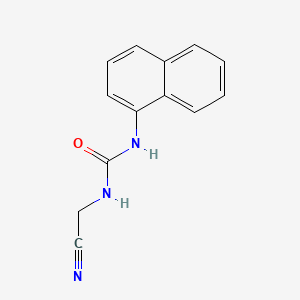 molecular formula C13H11N3O B12730410 Urea, 1-cyanomethyl-3-(1-naphthyl)- CAS No. 102433-06-7