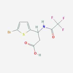 molecular formula C9H7BrF3NO3S B1273064 3-(5-Bromo-2-thienyl)-3-[(2,2,2-trifluoroacetyl)-amino]propanoic acid CAS No. 194229-21-5
