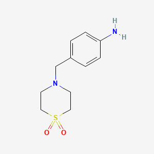 4-[(1,1-Dioxo-1,4-thiazinan-4-yl)methyl]aniline