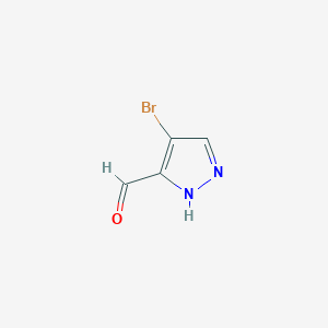 molecular formula C4H3BrN2O B1273095 4-bromo-1H-pyrazole-5-carbaldehyde CAS No. 287917-97-9