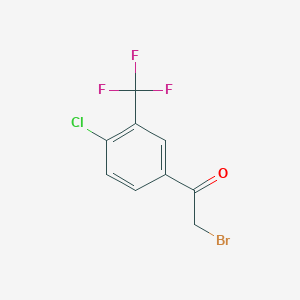 molecular formula C9H5BrClF3O B1273097 2-Bromo-1-[4-chloro-3-(trifluoromethyl)phenyl]ethanone CAS No. 630404-09-0