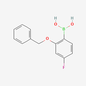 molecular formula C13H12BFO3 B1273113 2-Benzyloxy-4-fluorophenylboronic acid CAS No. 848779-87-3