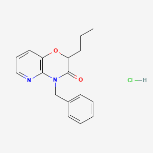 molecular formula C17H19ClN2O2 B12731144 4-(Phenylmethyl)-2-propyl-2H-pyrido(3,2-b)-1,4-oxazin-3(4H)-one monohydrochloride CAS No. 88799-58-0