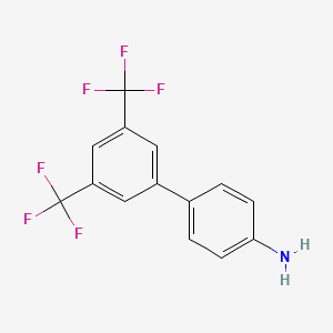 molecular formula C14H9F6N B1273117 3',5'-Bis(trifluoromethyl)-[1,1'-biphenyl]-4-amine CAS No. 444143-45-7