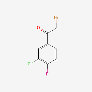 molecular formula C8H5BrClFO B1273119 2-Bromo-1-(3-chloro-4-fluorophenyl)ethanone CAS No. 63529-30-6