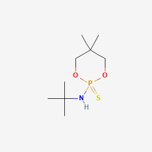 molecular formula C9H20NO2PS B12731206 1,3,2-Dioxaphosphorinan-2-amine, N-(1,1-dimethylethyl)-5,5-dimethyl-, 2-sulfide CAS No. 72542-64-4