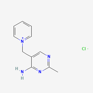 molecular formula C11H13ClN4 B12731208 Pyridinium, 1-((4-amino-2-methyl-5-pyrimidinyl)methyl)-, chloride CAS No. 30413-67-3