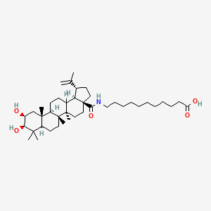 molecular formula C41H69NO5 B12731210 N-(2beta,3beta-Dihydroxylup-20(29)-en-28-oyl)-11-aminoundecanoic acid CAS No. 173106-26-8