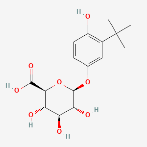 molecular formula C16H22O8 B12731218 tert-Butylhydroquinone glucouronide CAS No. 1072455-71-0