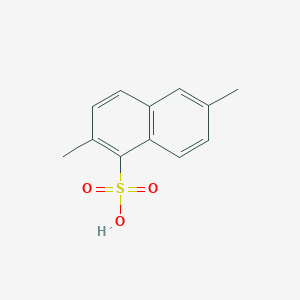 molecular formula C12H12O3S B12731222 2,6-Dimethyl-1-naphthalenesulfonic acid CAS No. 474513-39-8