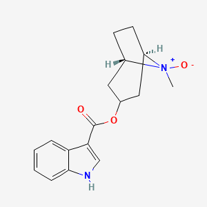 molecular formula C17H20N2O3 B12731232 Tropisetron N-oxide CAS No. 124077-53-8