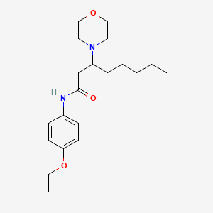 molecular formula C20H32N2O3 B12731233 beta-Morpholino-p-octanophenetidide CAS No. 112325-29-8