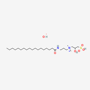 molecular formula C26H54N2O5S B12731269 Stearamidopropyl hydroxysultaine CAS No. 63663-12-7