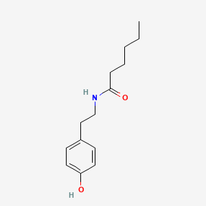 molecular formula C14H21NO2 B12731334 N-Caproyl tyramine CAS No. 1184818-23-2