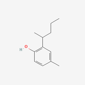 molecular formula C12H18O B12731345 4-Methyl-2-(1-methylbutyl)phenol CAS No. 14705-05-6