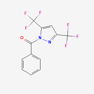 molecular formula C12H6F6N2O B1273161 1-Benzoyl-3,5-bis(trifluoromethyl)pyrazole CAS No. 134947-25-4