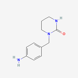 molecular formula C11H15N3O B12731671 1-((4-Aminophenyl)methyl)tetrahydro-2-pyrimidinone CAS No. 34790-78-8
