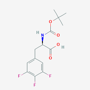 molecular formula C14H16F3NO4 B1273171 Boc-D-3,4,5-三氟苯丙氨酸 CAS No. 205445-55-2