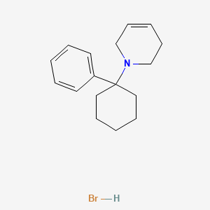 molecular formula C17H24BrN B12731816 Pyridine, 1,2,5,6-tetrahydro-1-(1-phenylcyclohexyl)-, hydrobromide CAS No. 102206-75-7