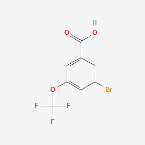 molecular formula C8H4BrF3O3 B1273186 3-Bromo-5-(trifluoromethoxy)benzoic acid CAS No. 453565-90-7