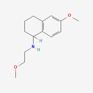 molecular formula C14H21NO2 B12731889 1,2,3,4-Tetrahydro-6-methoxy-N-(2-methoxyethyl)-1-naphthalenamine CAS No. 52373-06-5