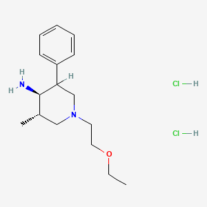 molecular formula C16H28Cl2N2O B12731929 trans-1-(2-Ethoxyethyl)-3-methyl-N-phenyl-4-piperidinamine dihydrochloride CAS No. 126810-21-7