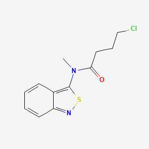molecular formula C12H13ClN2OS B12731986 N-(2,1-Benzisothiazol-3-yl)-4-chloro-N-methylbutanamide CAS No. 68268-00-8