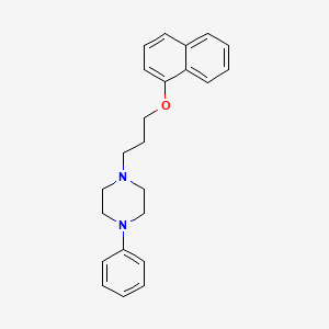 molecular formula C23H26N2O B12732007 Piperazine, 1-(3-(1-naphthalenyloxy)propyl)-4-phenyl- CAS No. 84344-49-0