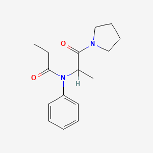 molecular formula C16H22N2O2 B12732012 N-(1-(1-Pyrrolidinylcarbonyl)ethyl)propionanilide CAS No. 97020-73-0