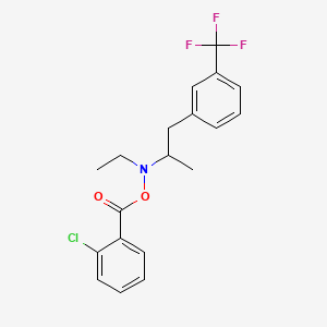 molecular formula C19H19ClF3NO2 B12732061 N-((2-Chlorobenzoyl)oxy)-N-ethyl-alpha-methyl-3-(trifluoromethyl)benzeneethanamine CAS No. 94593-32-5