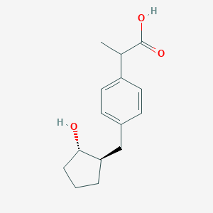 molecular formula C15H20O3 B127321 2-[4-[[(1R,2S)-2-hydroxycyclopentyl]methyl]phenyl]propanoic acid CAS No. 371753-19-4