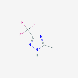 molecular formula C4H4F3N3 B1273216 5-methyl-3-(trifluoromethyl)-1H-1,2,4-triazole CAS No. 667873-25-8