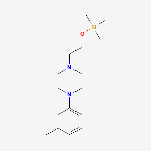 molecular formula C16H28N2OSi B12732238 Piperazine, 1-(3-methylphenyl)-4-(2-((trimethylsilyl)oxy)ethyl)- CAS No. 118161-83-4