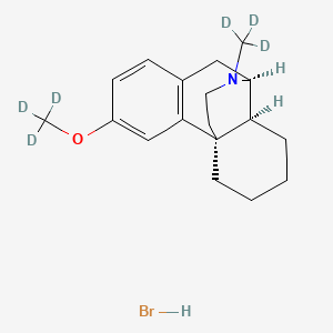 molecular formula C18H26BrNO B12732294 Deudextromethorphan hydrobromide anhydrous CAS No. 1887258-71-0