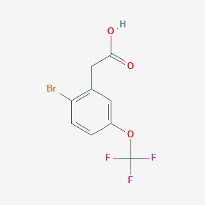 molecular formula C9H6BrF3O3 B1273230 2-Bromo-5-(trifluoromethoxy)phenylacetic acid CAS No. 887266-81-1