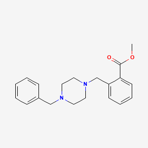 molecular formula C20H24N2O2 B12732309 Benzoic acid, 2-((4-(phenylmethyl)-1-piperazinyl)methyl)-, methyl ester CAS No. 144055-26-5