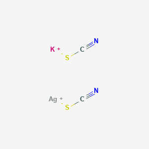 molecular formula C2AgKN2S2 B12732314 potassium;silver;dithiocyanate CAS No. 60763-16-8