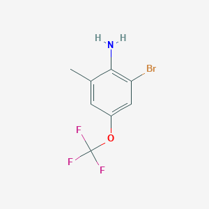 molecular formula C8H7BrF3NO B1273232 2-Bromo-6-methyl-4-(trifluoromethoxy)aniline CAS No. 887266-83-3