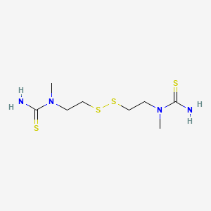 molecular formula C8H18N4S4 B12732367 N-(2-((2-((Aminocarbothioyl)(methyl)amino)ethyl)dithio)ethyl)-N-methylthiourea CAS No. 15267-13-7