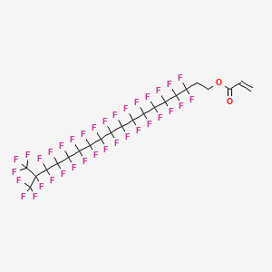 molecular formula C22H7F35O2 B12732402 3,3,4,4,5,5,6,6,7,7,8,8,9,9,10,10,11,11,12,12,13,13,14,14,15,15,16,16,17,18,18,18-Dotriacontafluoro-17-(trifluoromethyl)octadecyl acrylate CAS No. 94158-63-1
