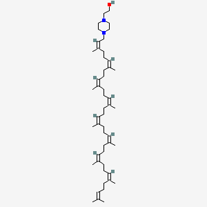 molecular formula C51H86N2O B12732545 N-beta-Hydroxyethyl-N'-solanesylpiperazine CAS No. 81331-12-6