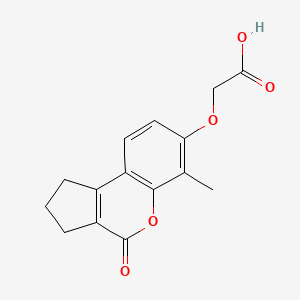 [(6-Methyl-4-oxo-1,2,3,4-tetrahydrocyclopenta[c]chromen-7-yl)oxy]acetic acid