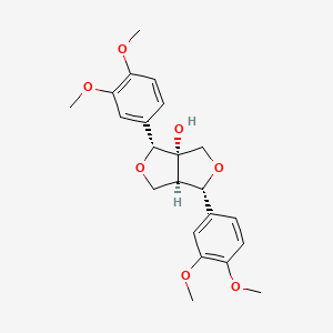 molecular formula C22H26O7 B12732621 Isogmelinol CAS No. 597-01-3