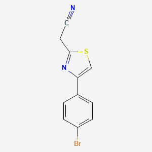 molecular formula C11H7BrN2S B1273263 4-(4-Bromophenyl)-2-thiazoleacetonitrile CAS No. 94833-31-5