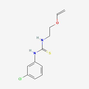 molecular formula C11H13ClN2OS B12732661 Thiourea, N-(3-chlorophenyl)-N'-(2-(ethenyloxy)ethyl)- CAS No. 121068-59-5