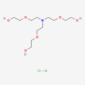 molecular formula C12H27NO6.ClH<br>C12H28ClNO6 B12732679 2,2',2''-[Nitrilotris(ethane-2,1-diyloxy)]trisethanol hydrochloride CAS No. 71794-46-2