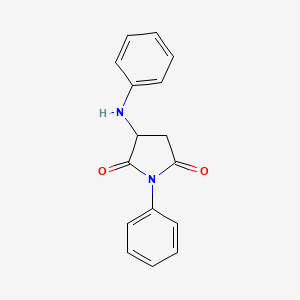 molecular formula C16H14N2O2 B1273269 1-Phenyl-3-(phenylamino)pyrrolidine-2,5-dione CAS No. 27036-49-3