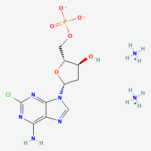 molecular formula C10H19ClN7O6P B12732691 Cladribine 5'-monophosphate diammonium CAS No. 104959-35-5