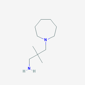 molecular formula C11H24N2 B1273285 3-(Azepan-1-yl)-2,2-dimethylpropan-1-amine CAS No. 845885-85-0